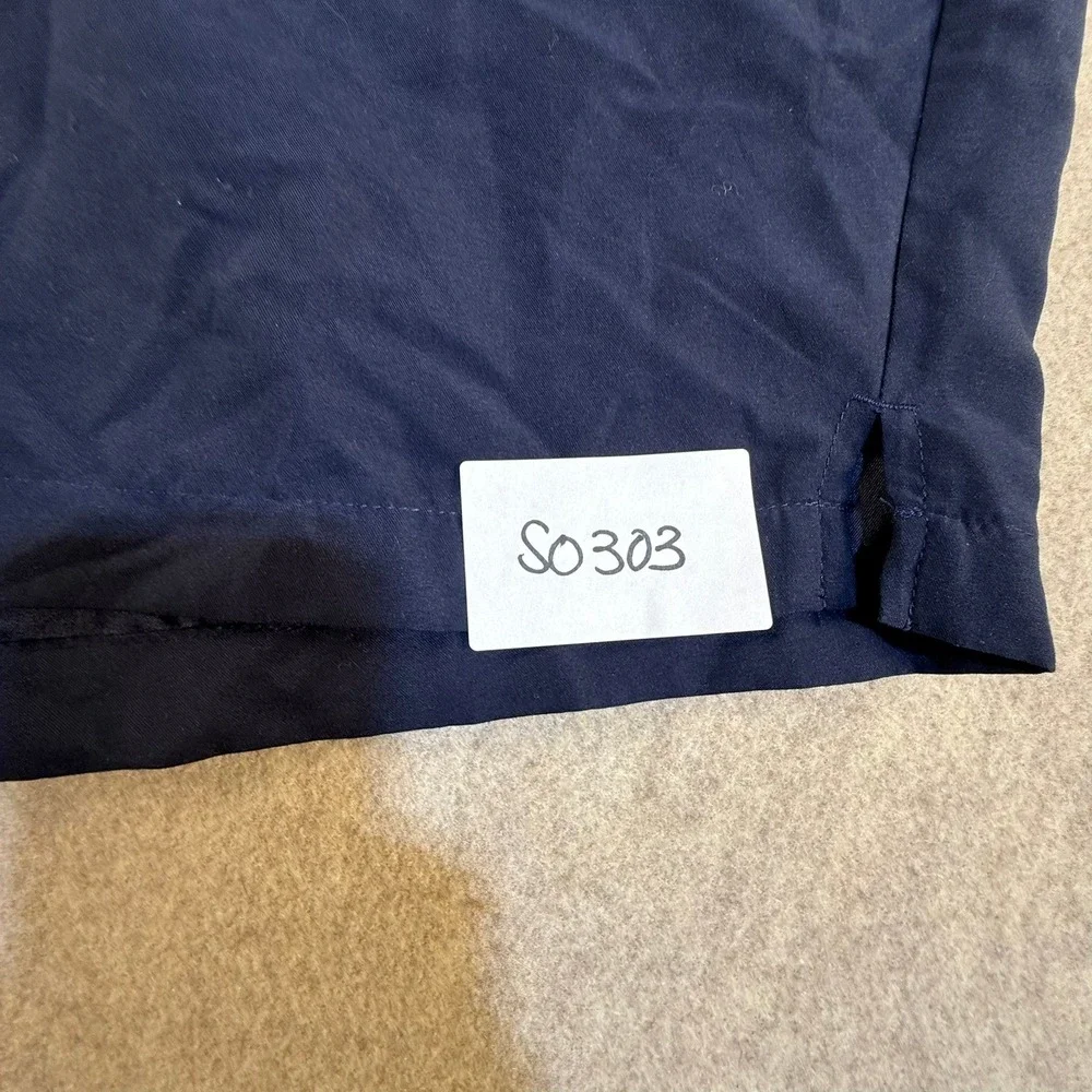 George Mens Navy‎ Blue Swim Trunks Mesh Lined Drawstring Shorts 2XL 44-46
